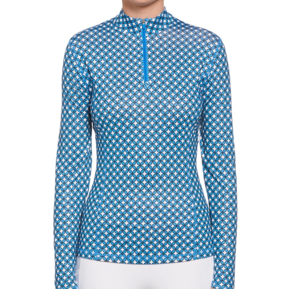 Ladies CALLAWAY LS 1/4 Zip Golf Shirt XL Opti Dri 50 UPF size M